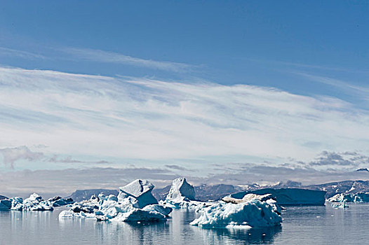 冰山,峡湾,格陵兰东部,格陵兰