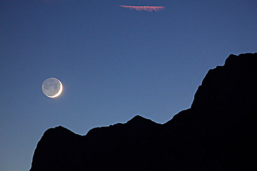 第一,区域,月亮,高处,贝希特斯加登阿尔卑斯山