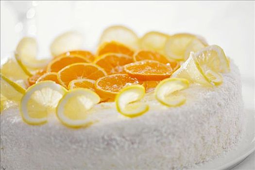 橙子,柠檬蛋糕,椰蓉