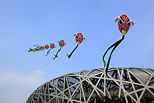 鸟巢,国家体育馆,建筑局部,风筝