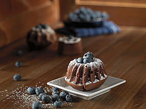 蛋糕,蓝莓