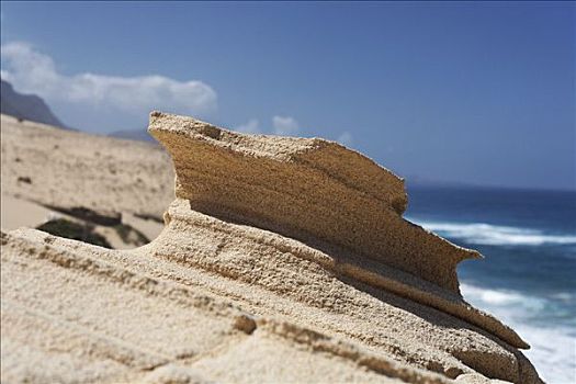 侵蚀,砂岩,富埃特文图拉岛,加纳利群岛