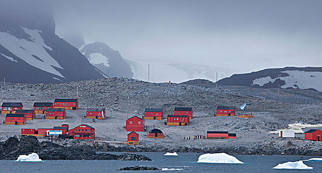 南极,南大西洋,车站,红色,建筑,风景