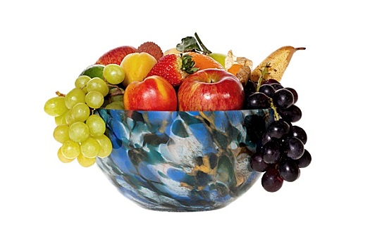 玻璃碗,水果