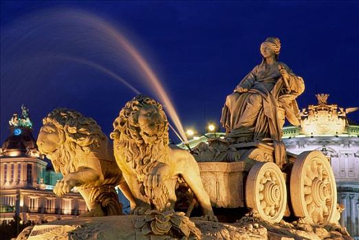 西贝列斯广场,西贝里斯广场喷泉,马德里,西班牙