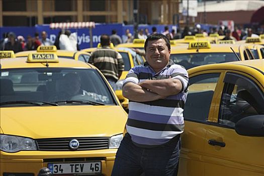 出租车,驾驶员,博斯普鲁斯海峡,伊斯坦布尔,土耳其