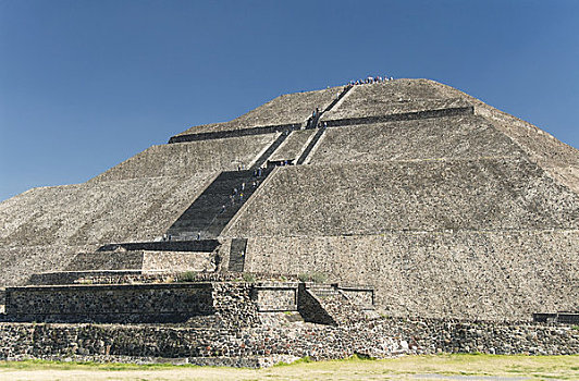 墨西哥,考古,特奥蒂瓦坎,太阳金字塔