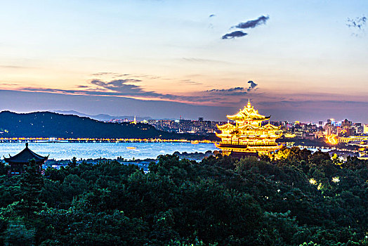 杭州西湖吴山风景区