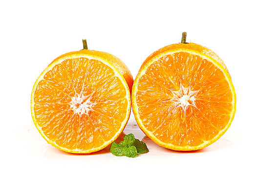 白底上的果冻橙
