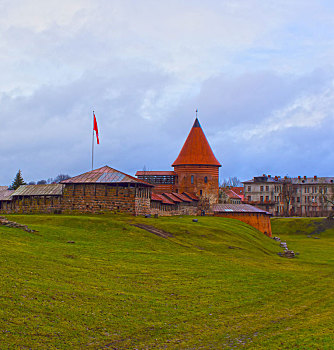 考纳斯,立陶宛,一月,城堡,建造,世纪,哥特风格