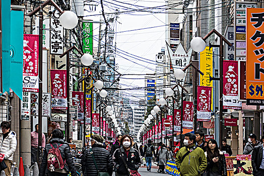 购物街,街道,大阪,日本