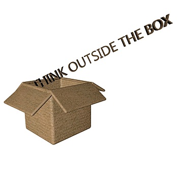 思考,户外,盒子