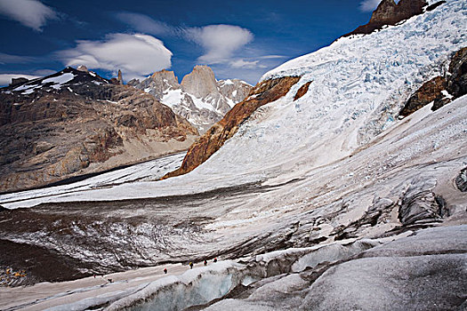 攀登者,冰河,洛斯格拉希亚雷斯国家公园,阿根廷