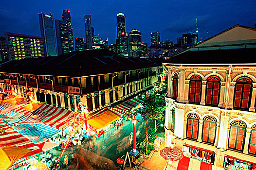 新加坡,夜市,春节