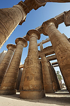 柱子,卡尔纳克神庙,埃及,非洲