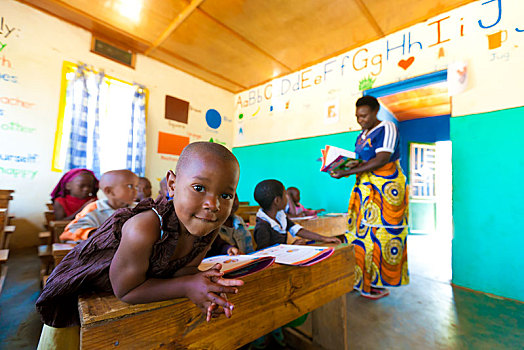 教育,小,学校,近郊,卢旺达,非洲