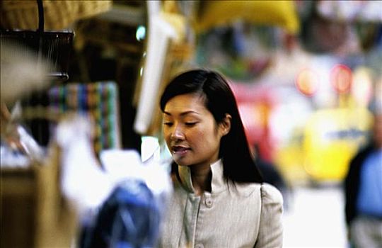 香港,中国人,女人,市场