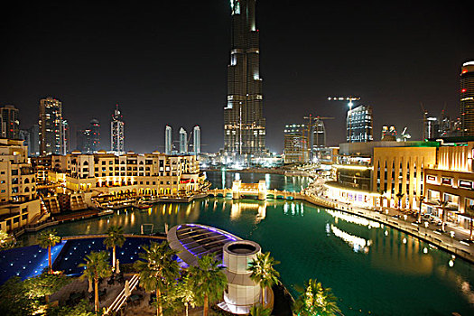 迪拜塔,最高,建筑,世界,水池,区域,奢华,酒店,地址,局部,市区,迪拜,阿联酋,中东
