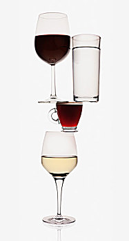 葡萄酒,水,浓咖啡,玻璃杯,平衡性