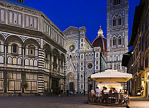 佛罗伦萨大教堂,大教堂,玛丽亚,夜景,佛罗伦萨,意大利,欧洲
