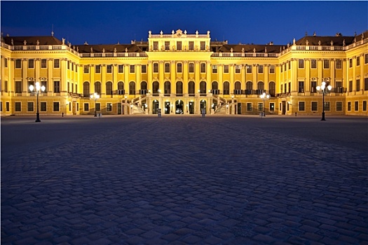 维也纳,夜晚,城堡,音乐放大器