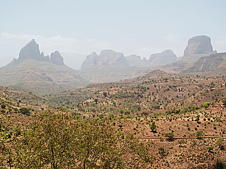 侵蚀,火山,塞米恩国家公园,贡达,省,阿姆哈拉族,区域,埃塞俄比亚
