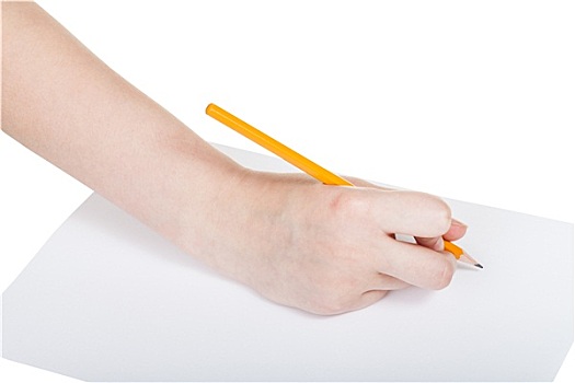手,木质,铅笔,纸张