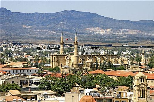 城市,塞利米耶清真寺,索菲亚,大教堂,尼科西亚,塞浦路斯
