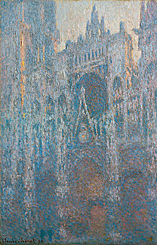 门口,鲁昂,大教堂,晨光,1894年,艺术家,莫奈