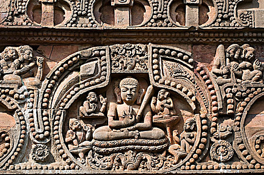 印度,奥里萨帮,雕塑,庙宇,七世纪
