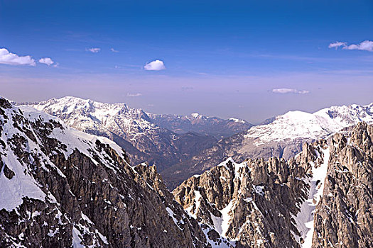 风景,雪盖,山,奥地利,阿尔卑斯山