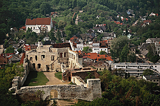 波兰,风景,14世纪,城堡,瞭望塔,大幅,尺寸