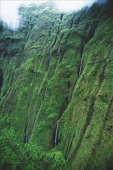 夏威夷,考艾岛,山,斑点,岛屿