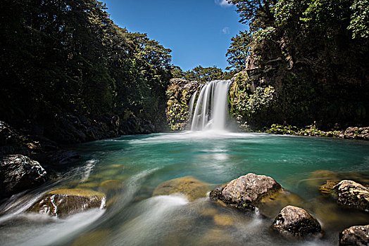 新西兰,瀑布,东加里罗国家公园