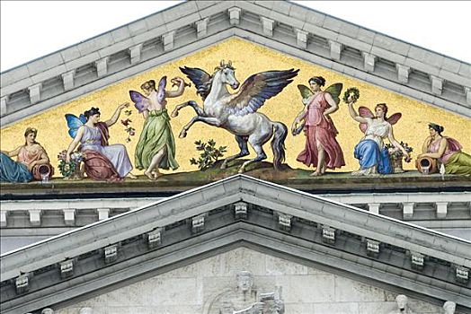 壁画,国家剧院,歌剧院,慕尼黑