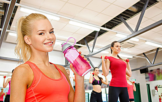 运动,训练,卫生保健,女人,水瓶
