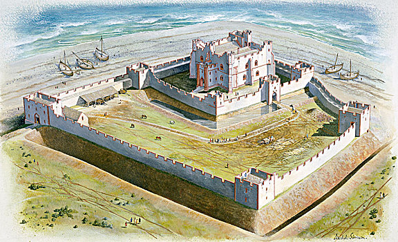 城堡,14世纪,艺术家