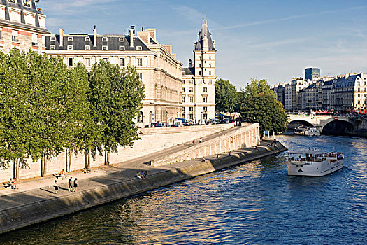 码头,塞纳河,巴黎,法国,欧洲