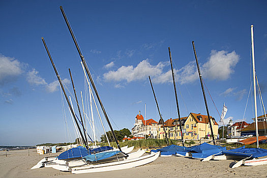 帆船,海滩,德国