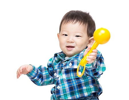 亚洲人,男婴,玩,玩具