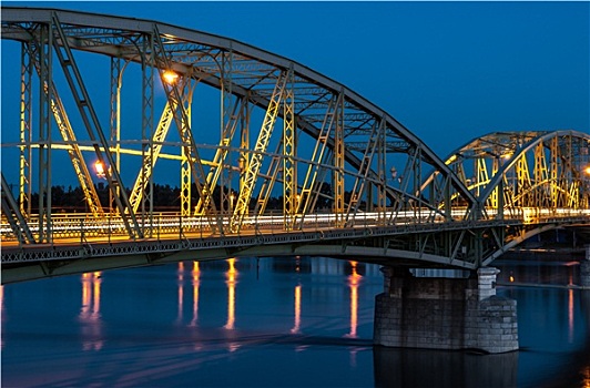 桥,连接,两个,国家,斯洛伐克