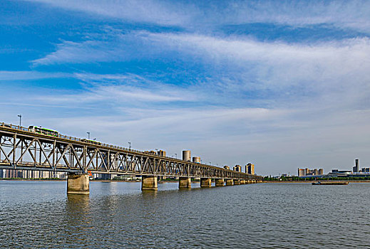 钱塘江大桥全景图图片