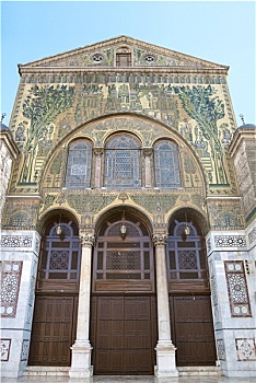 奥马亚清真寺,门,大马士革,叙利亚
