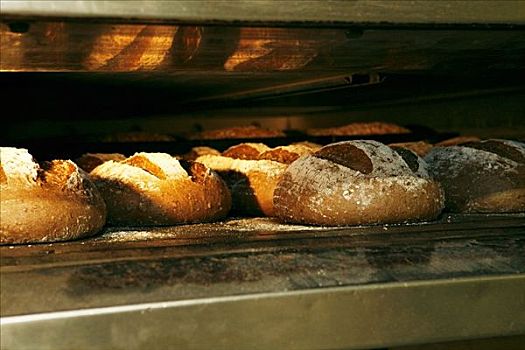 长条面包,烤炉
