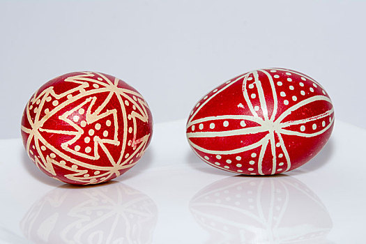 红色,复活节,传统,蛋,特写,罗马尼亚