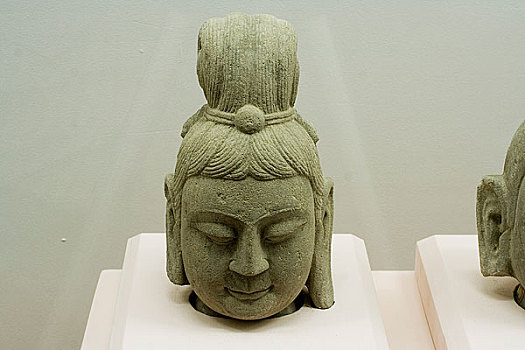 内蒙古博物馆陈列北魏释迦石佛头像