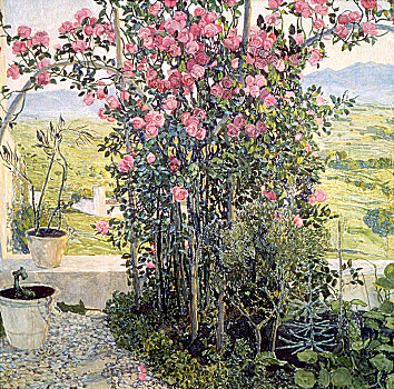 山谷,翁布里亚,20世纪10年代,艺术家