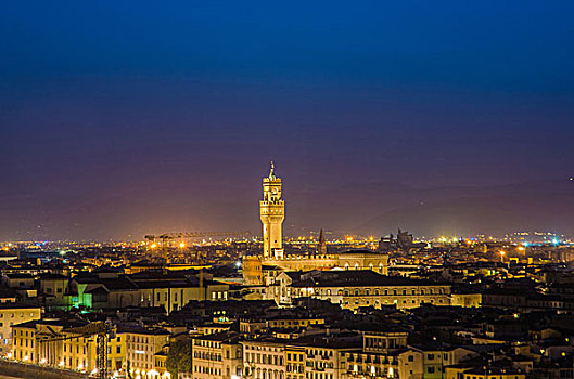 夜景,佛罗伦萨,意大利