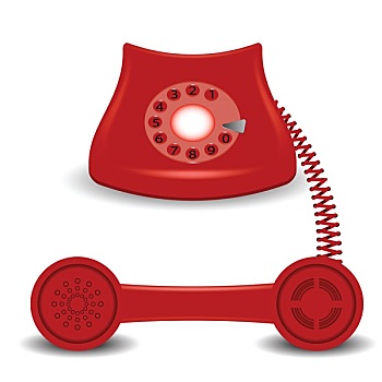 老,红色,电话
