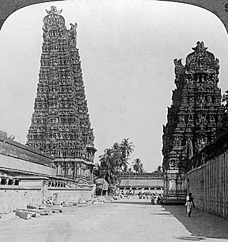 楼塔,印度教,庙宇,马杜赖,泰米尔纳德邦,印度,艺术家